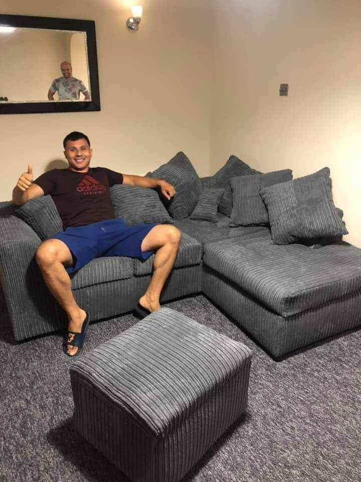 Luxury Brand New  4 Seater Corner Sofa with Footstool in Bolton