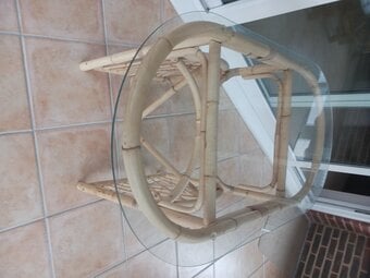 Glass top table