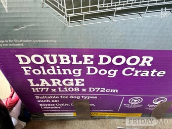 Pets at home large dog cage for sale boxed but used size on photo