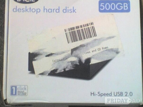 LACIE 500Gb Black External Hard Drive , USB2 Interface with PSU & Cables in Waterlooville