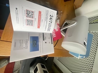  New movie projector with remote leads books  no box 
