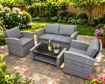 Rattan Garden 2+1+1 Sofa Set 