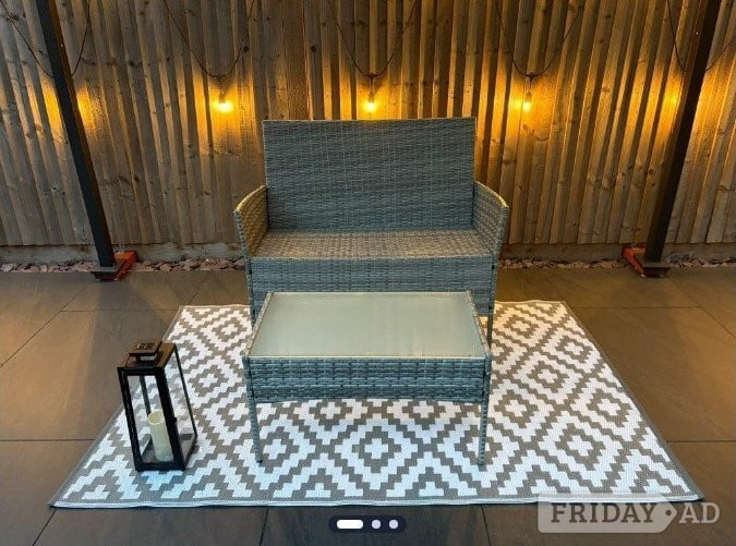 Grey Rattan Effect Weatherproof Garden Furniture Set in Kingston Upon Thames
