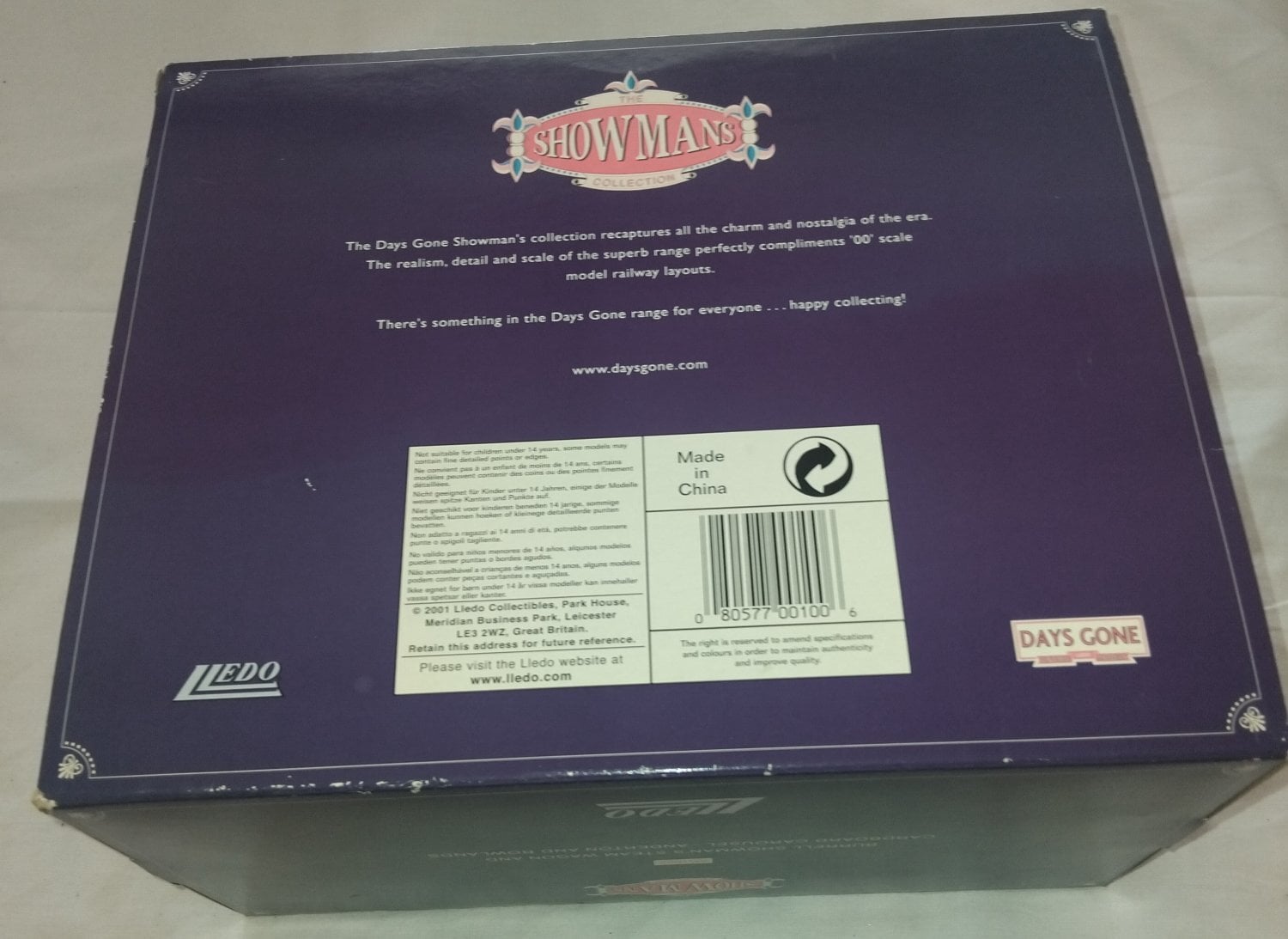 Fareham MODEL LLEDO"SHOWMANS COLLECTION AR1002 Steam Wagon & Cardboard C