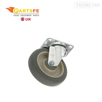 Imperial 1061 Grey Polyurethane Swivel Plate Caster W/Brake