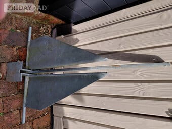 Alliminium narrowboat anchor