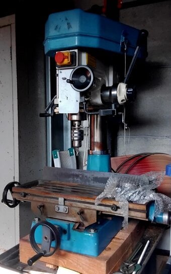 MILLING DRILLING MACHINE USED CHESTER E25 WITH STAND, EXTRAS