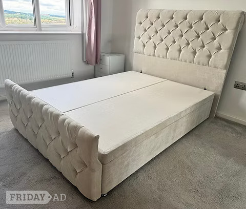 4 FOOT - ROMNEY END LIFT DIVAN OTTOMAN - choice of Colours/fabric in Rotherham
