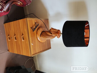 LAMP MADE WITH TEAK ROOT. COLLECTABLE ITEM