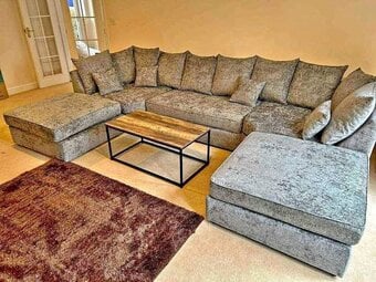 ✨Luxurious Grey U Shape Sofa | West Bromwich | Same Day Delivery