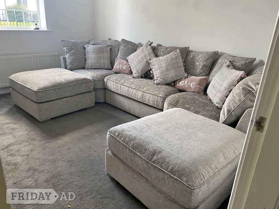 Fareham ✨Luxurious Grey U Shape Sofa | West Bromwich | Same Day Delivery
