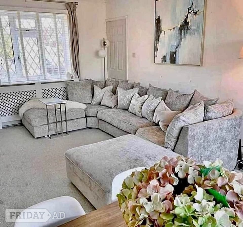 ✨Luxurious Grey U Shape Sofa | West Bromwich | Same Day Delivery - Furniture in Fareham