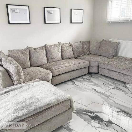 ✨Luxurious Grey U Shape Sofa | West Bromwich | Same Day Delivery - Furniture