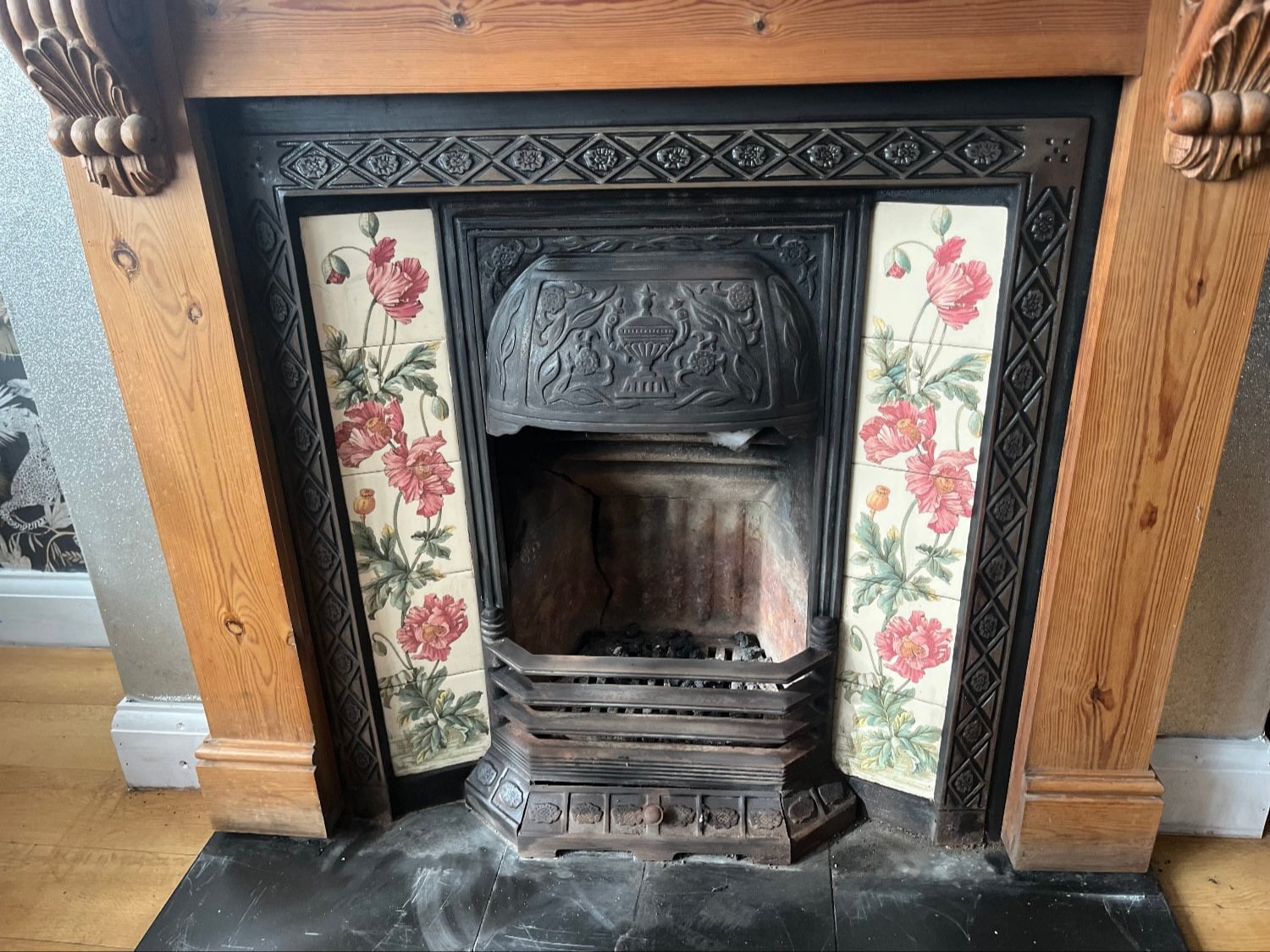 CAST IRON FIRE PLACE WITH PINE SURROUND - Heating & Cooling in Brighton