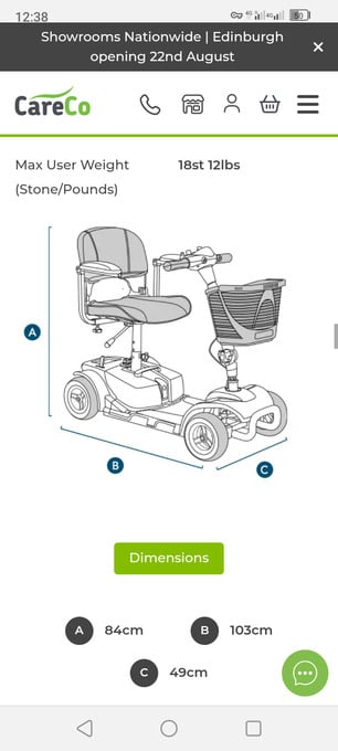 Careco Frontier Mobility scooter 