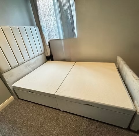 KING - DELUXE LINED SIDE LIFT DIVAN OTTOMAN - Furniture in Rotherham