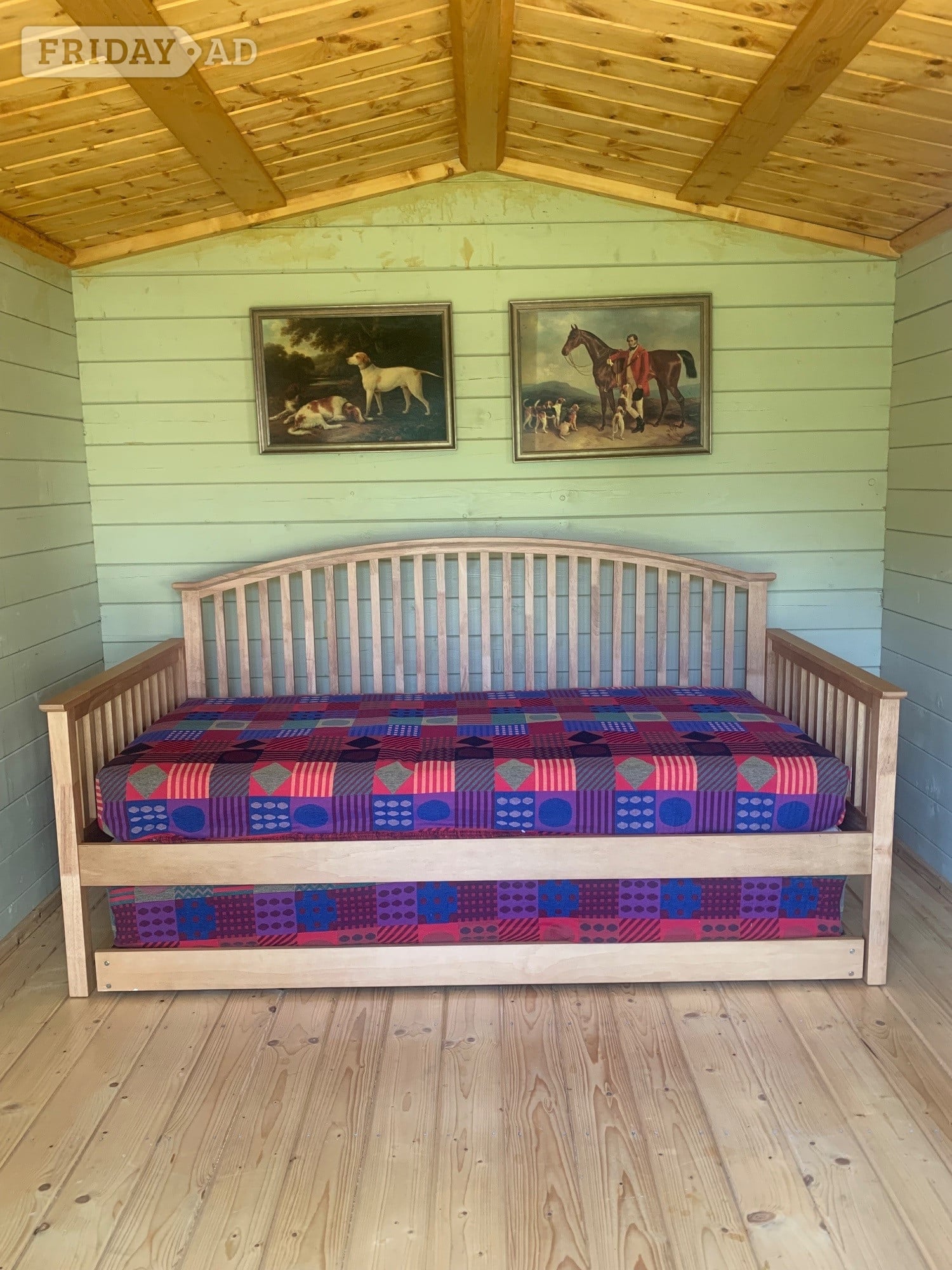 Madrid 3ft single bed frame & trundle incl. 2 mattresses in Worthing