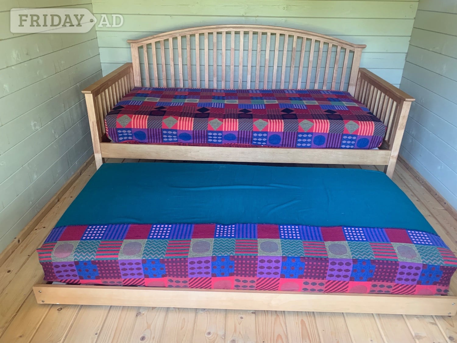 Madrid 3ft single bed frame & trundle incl. 2 mattresses