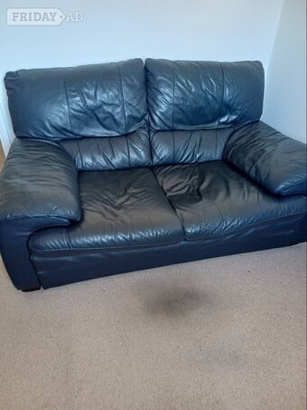 Very Nice Two Seater Navy Blue Settee