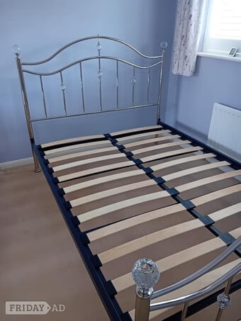 Callie Chrome Metal Double Bed