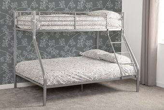 TANDI METAL TRIPLE SLEEPER WITH BUDGET MATTRESSES