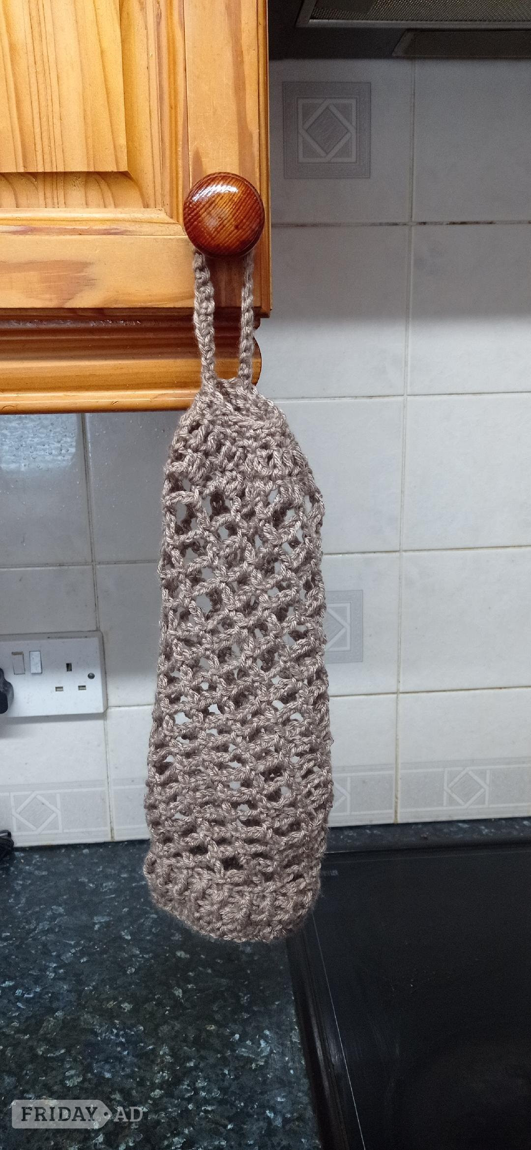 hand crocheted carrier bag holder new see discription in Brighton