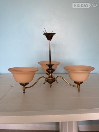 3 pronged brass lights 