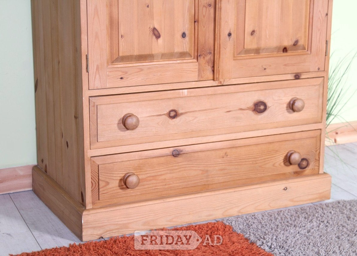 Delivery Options Cottage Waxed Pine Farmhouse Wardrobe  - Furniture in Hailsham