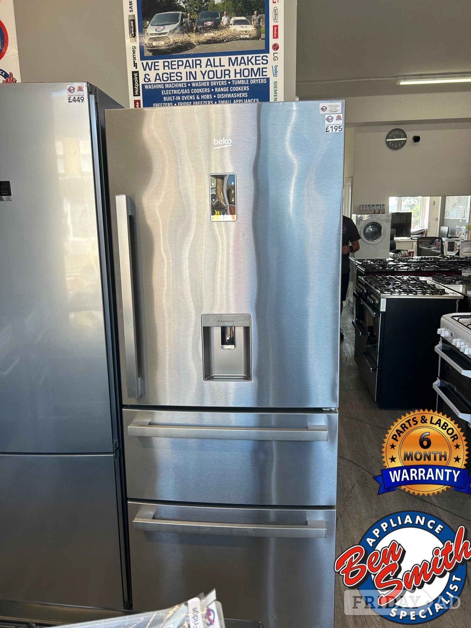 BEKO THREE DOOR FRIDGE FREEZER in St. Leonards-On-Sea