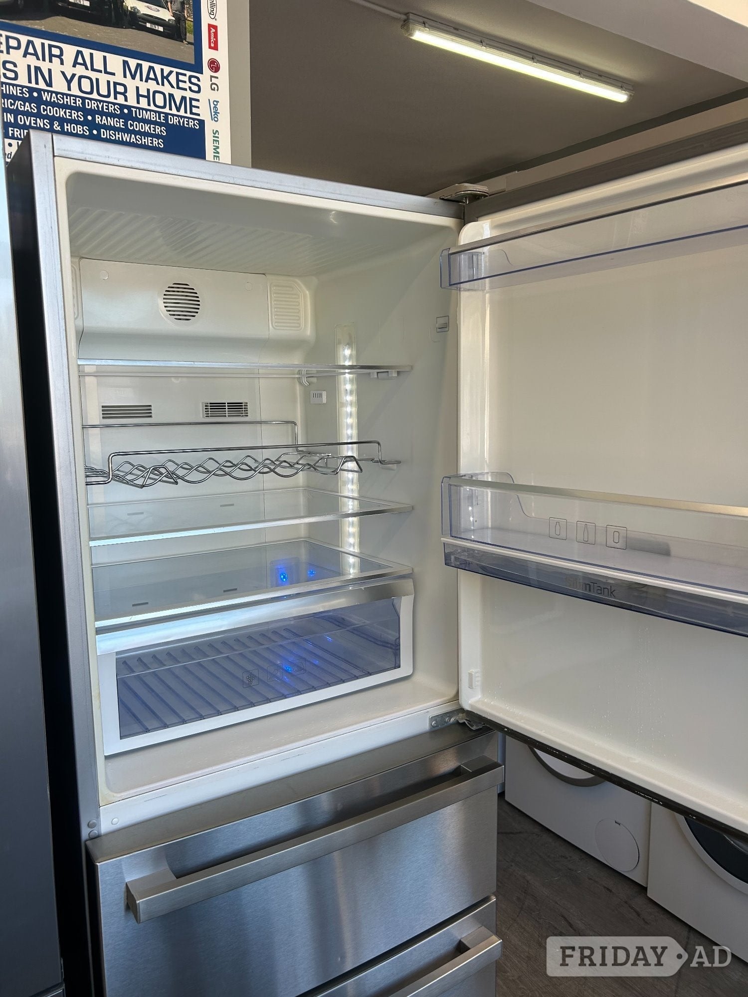 BEKO THREE DOOR FRIDGE FREEZER