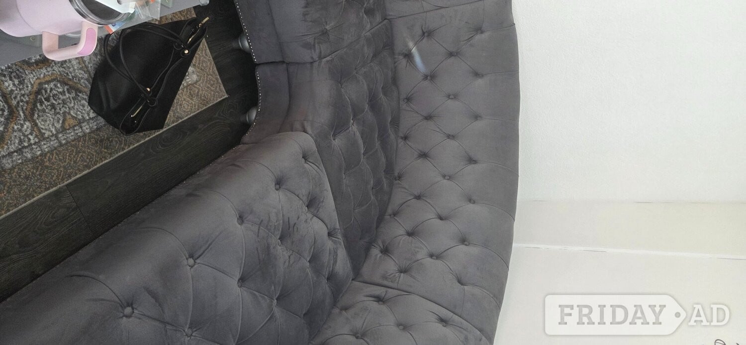 Birmingham Grey corner unit sofa vgc