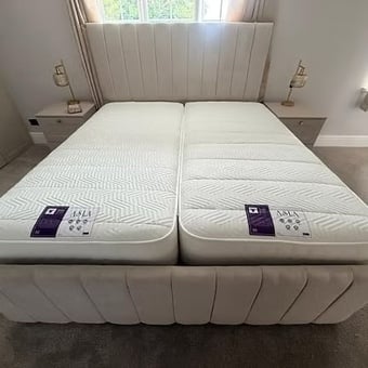Lined end of side lift divan Ottoman 