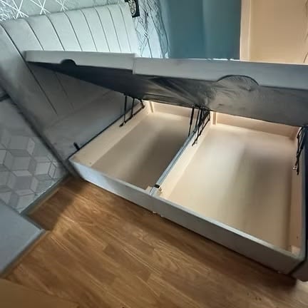 Lined end of side lift divan Ottoman 