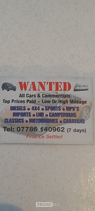 Wanted car or commercial 