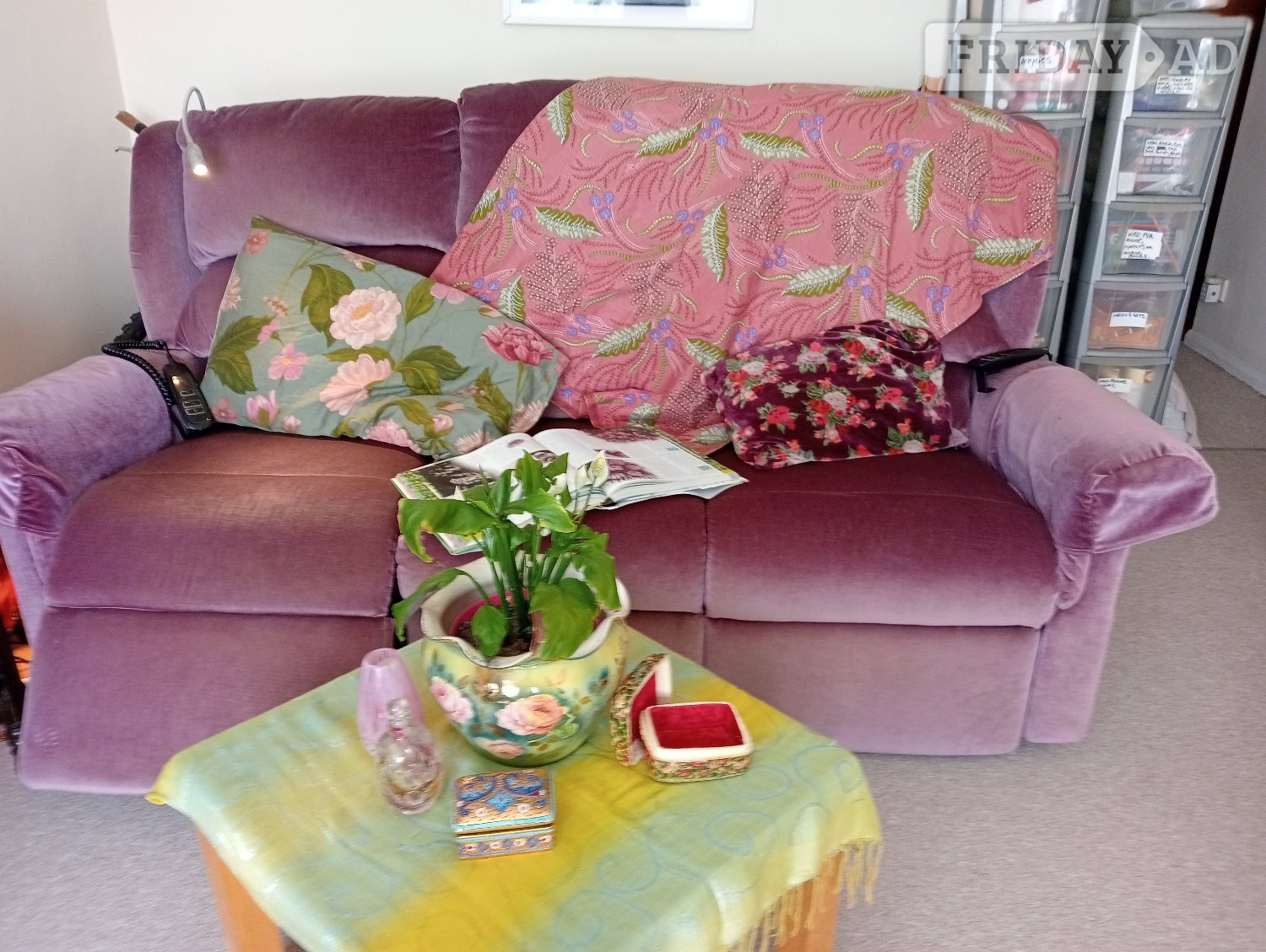 Double recliner, three seater sofa!