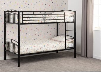 VENTURA BLACK BUNKS WITH BUDGET MATTRESSES