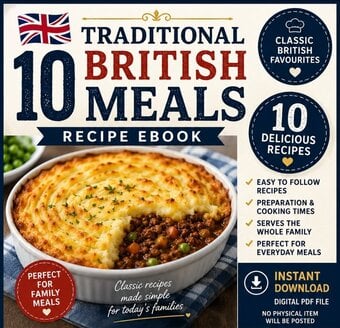 10 Traditional British Meals - Digital Recipe Ebook