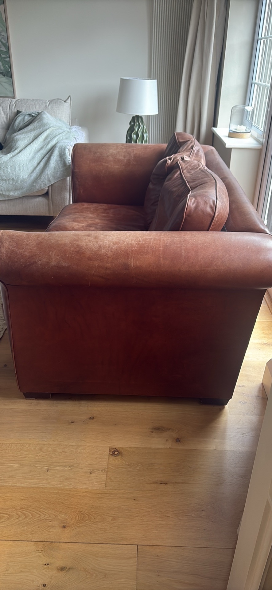 Worthing Brown leather sofa