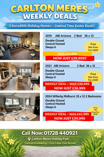 2 & 3 Bedroom Caravans For Sale - Carlton Meres Holiday Park