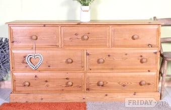 UK Delivery - Large Farmhouse Pine Chest Of Drawers Rustic With B