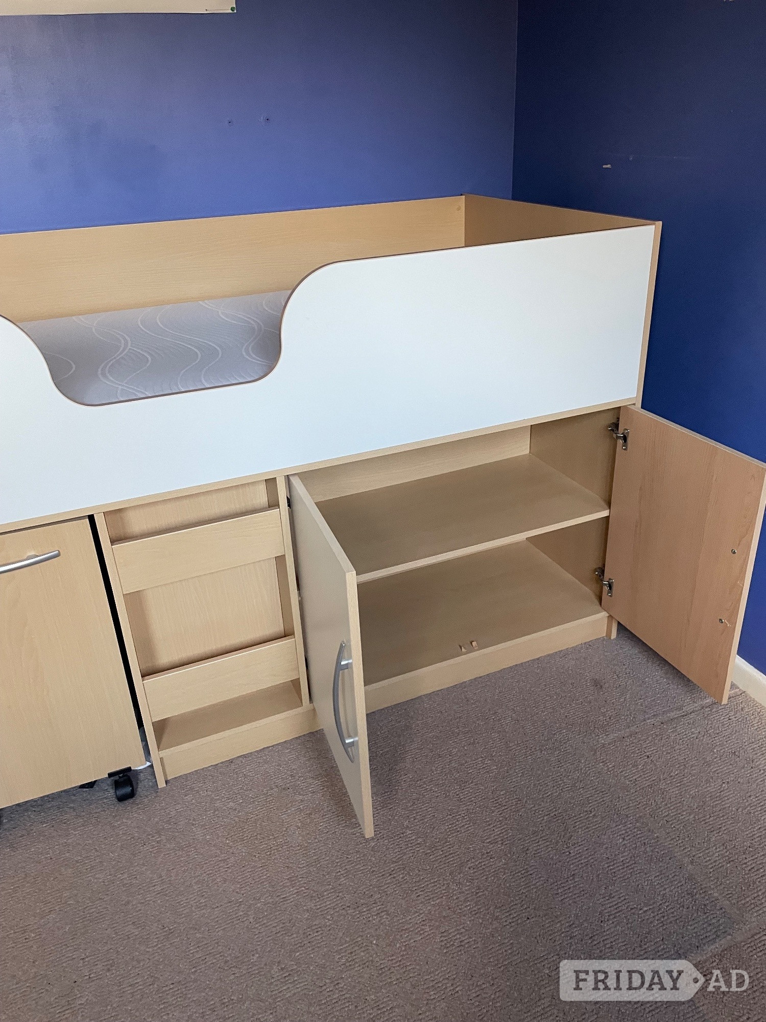 Cabin bed with mattress - Furniture in Peterborough