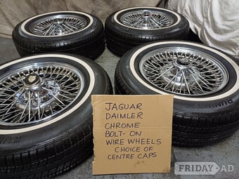 JAGUAR EASY FIT BOLT ON CHROME WHEELS / TYRES 