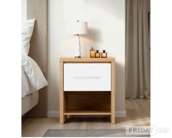 SEVILLE 1 DRAWER BEDSIDE - WHITE GLOSS