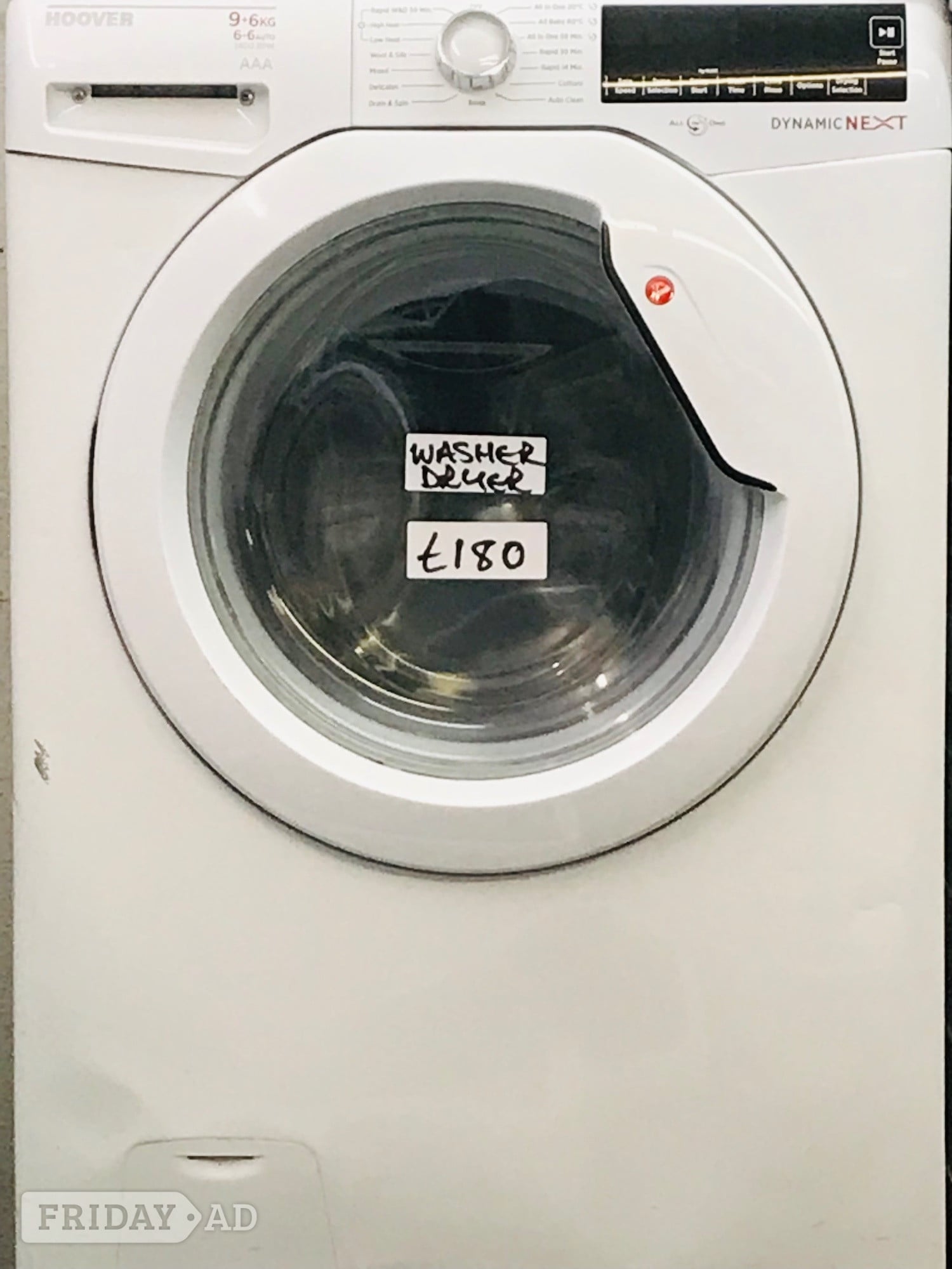 Hoover 9+6KG load one touch washer dryer  in Banbury