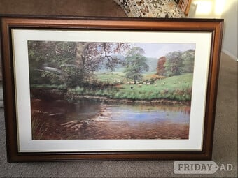 Tranquil landscape river scene
