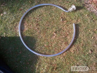 Chrome  circular shower curtain rail