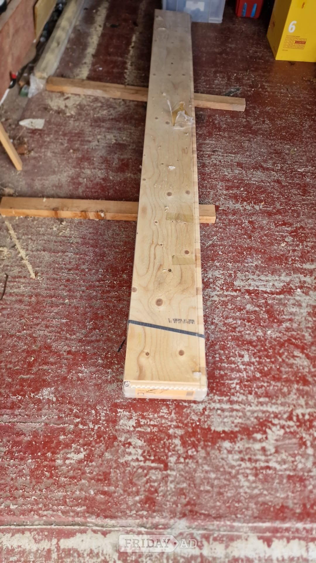 Pack of unused Trento 3 m lacquered Swedish oak strip floorboards.
