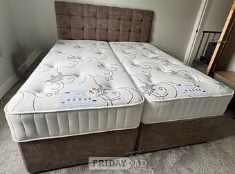 LYON MEMORY MATTRESS WITH DIVAN BASE WITH 2 DRAWERS - SUPER KING