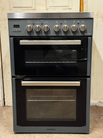 Kenwood electric cooker 60cm ceramic slate grey double oven 3 mon