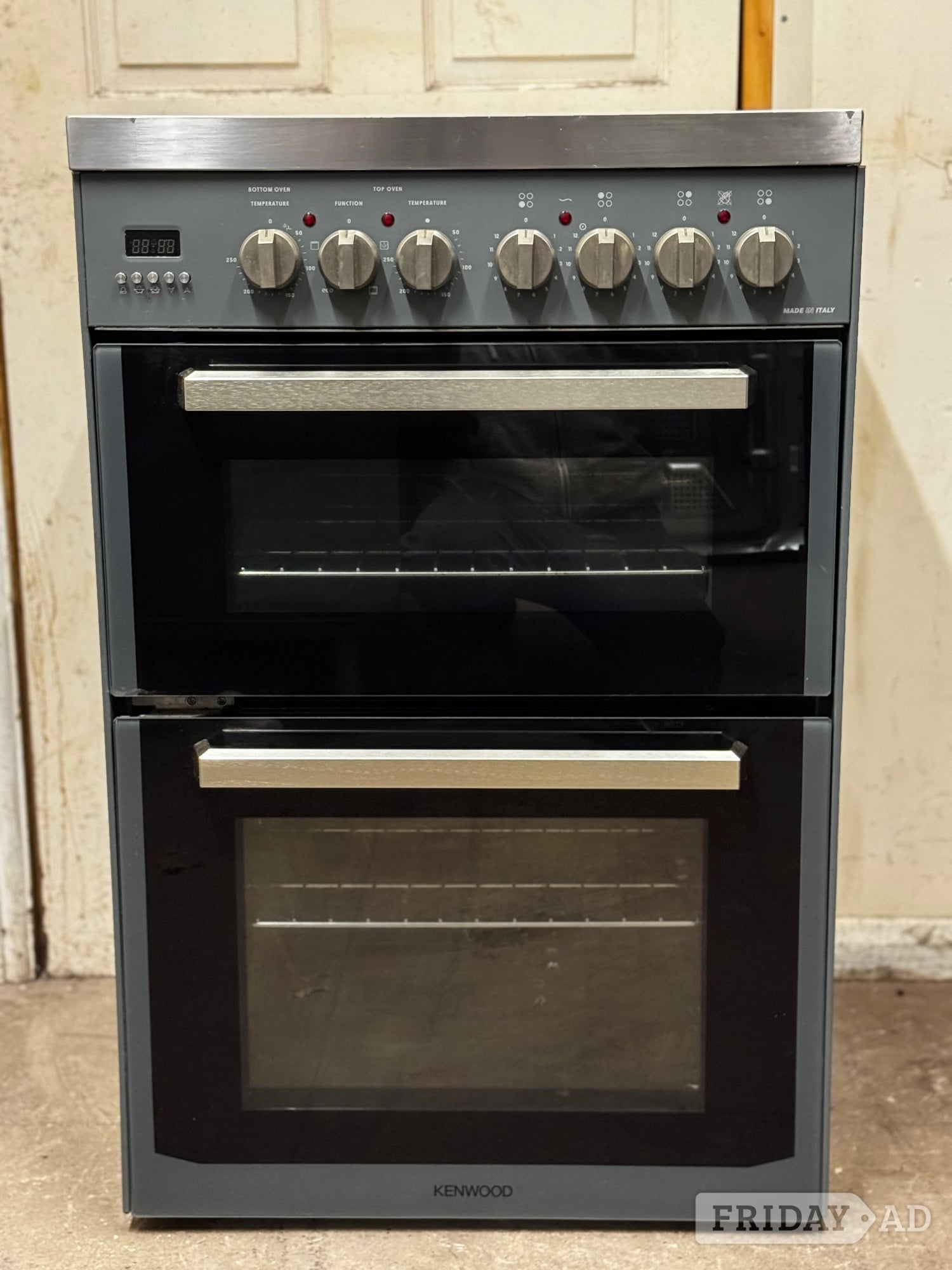 Kenwood electric cooker 60cm ceramic slate grey double oven 3 mon in Romford